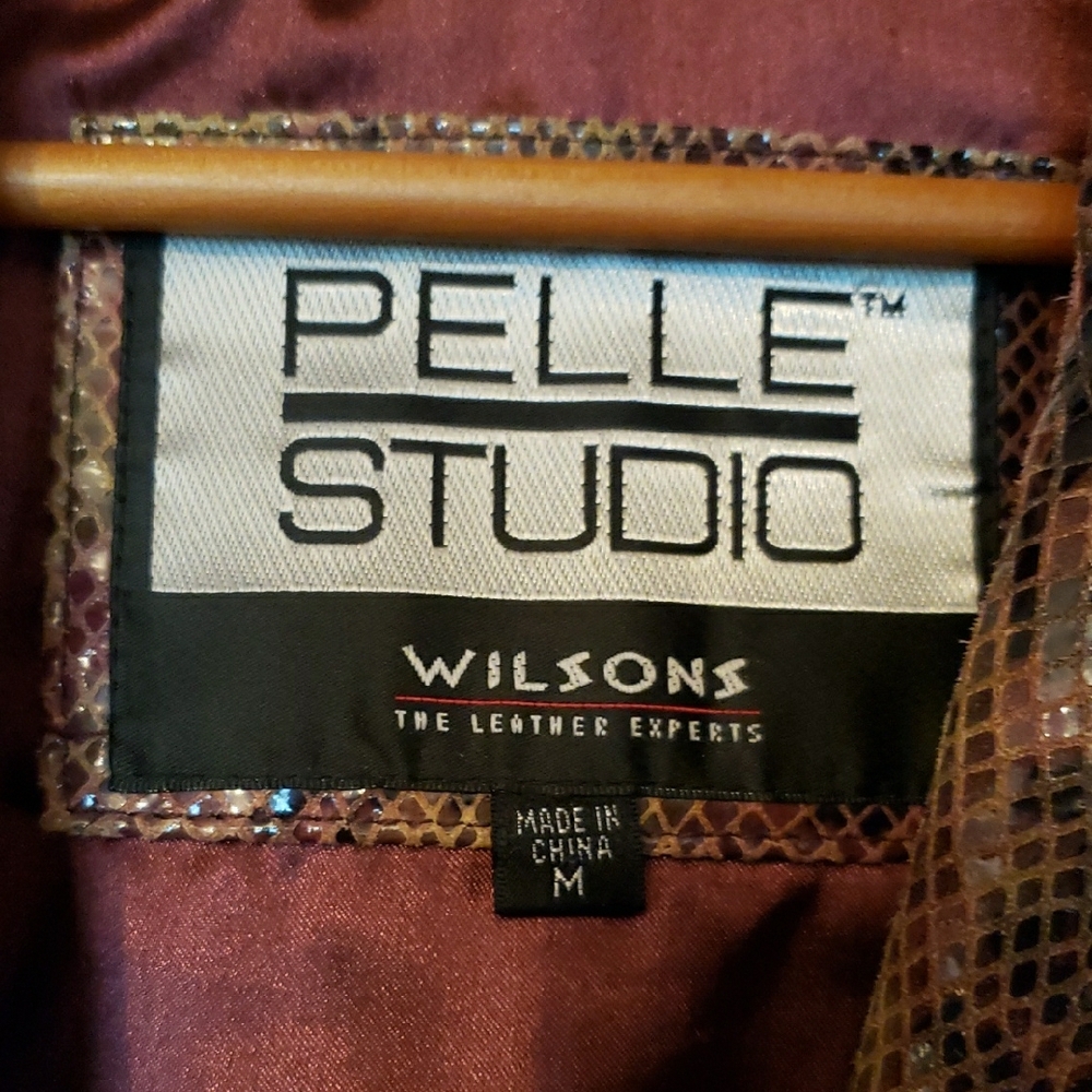 Pelle Studio Brown Python Print Blazer - image 2